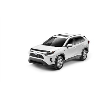 Husky Liners | Low Profile Ventvisor Deflector Smoke with Chrome Trim Outside Mount 4 pc. - RAV4 2.5L 2019-2025