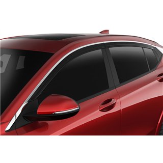 Husky Liners | Low Profile Ventvisor Deflector Smoke with Chrome Trim Outside Mount 4 pc. - Envista 1.2T 2024