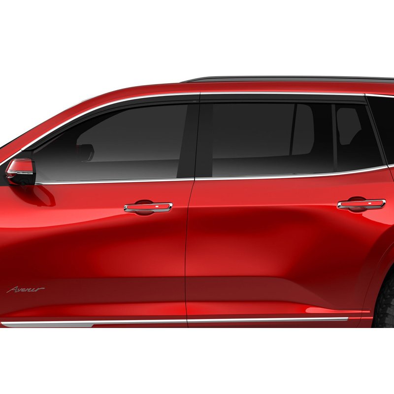 Husky Liners | Low Profile Ventvisor Deflector Smoke with Chrome Trim Outside Mount 4 pc. - Enclave 3.6L 2018-2024