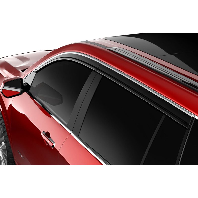 Husky Liners | Low Profile Ventvisor Deflector Smoke with Chrome Trim Outside Mount 4 pc. - Enclave 3.6L 2018-2024