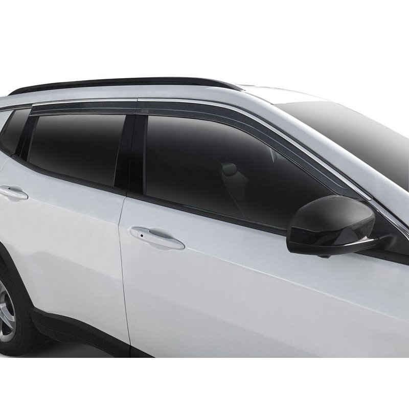 Husky Liners | Low Profile Ventvisor Deflector Smoke with Chrome Trim Outside Mount 4 pc. - Camry 2.5L / 3.5L 2018-2024