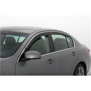 Husky Liners | Low Profile Ventvisor Deflector Smoke with Chrome Trim Outside Mount 6 pc. - CR-V 2.4L 2007-2011