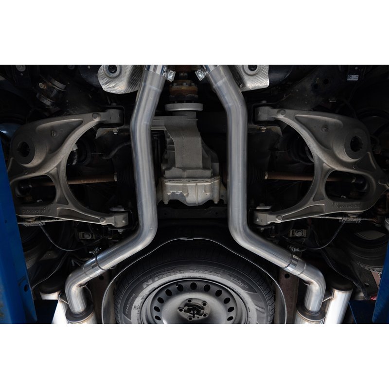 MBRP | MBRP 3in Cat-Back, Dual Rear Exit, T304, CF Tips, Street - Durango 3.6L / 5.7L 2011-2025