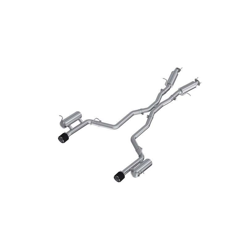 MBRP | MBRP 3in Cat-Back, Dual Rear Exit, T304, CF Tips, Street - Durango 3.6L / 5.7L 2011-2026