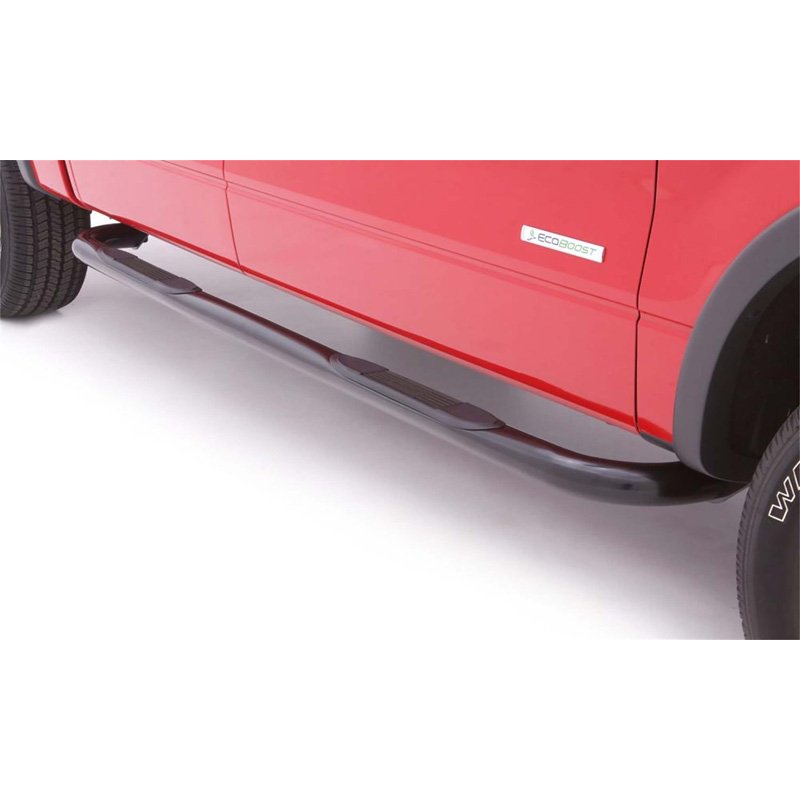 Lund | 3 In Round Bent Nerf Bars Steel Black - Chevrolet / GMC 2000-2013