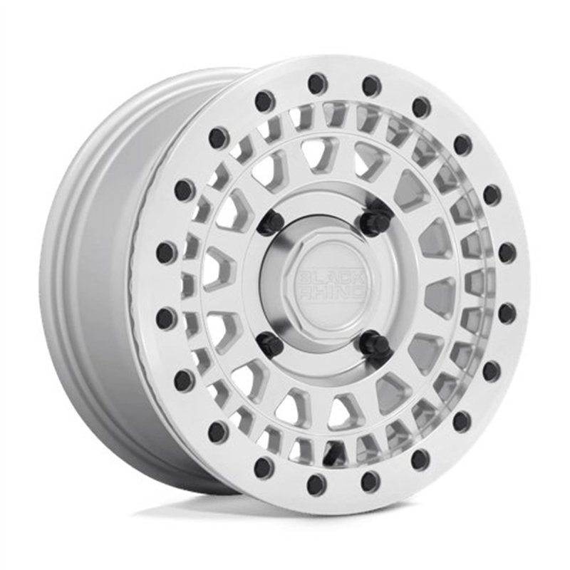 Black Rhino Hard Alloys | PARKER UTV BEADLOCK 14x7.0 ET51 - SILVER W/ MIRROR CUT FACE