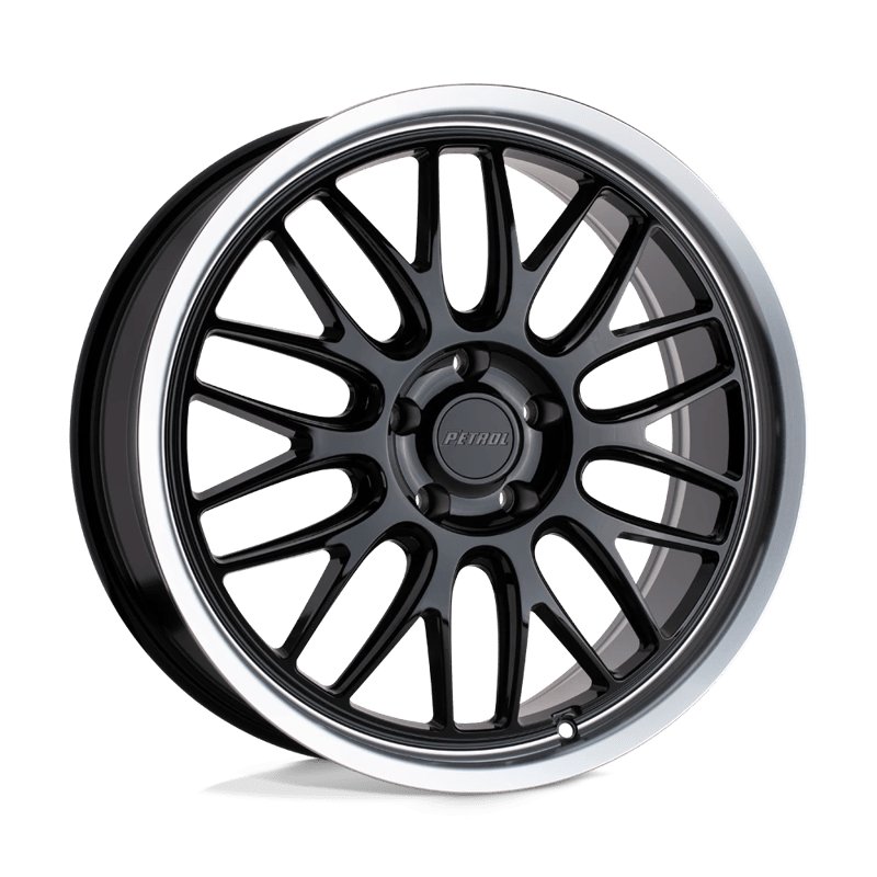 Petrol | P4C 16x7.0 ET40 - GLOSS BLACK W/ MACHINED CUT LIP