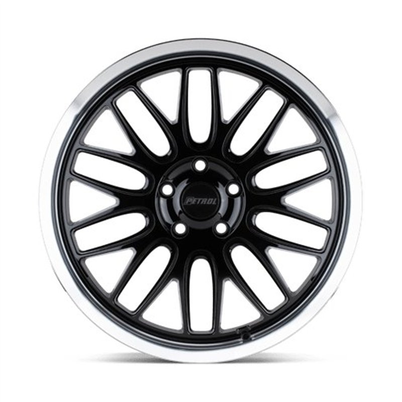 Petrol | P4C 16x7.0 ET40 - GLOSS BLACK W/ MACHINED CUT LIP