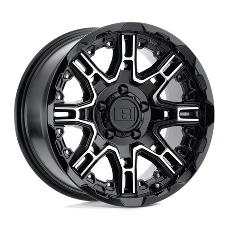 Level 8 | SLINGSHOT 16x8.5 ET-10 - GLOSS BLACK W/ MACHINED FACE