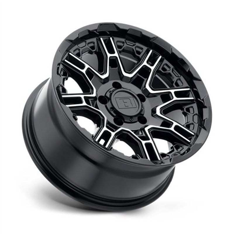 Level 8 | SLINGSHOT 16x8.5 ET-10 - GLOSS BLACK W/ MACHINED FACE