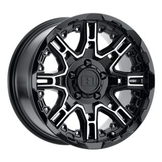 Level 8 | SLINGSHOT 16x8.5 ET10 - GLOSS BLACK W/ MACHINED FACE