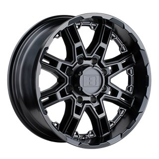 Level 8 | SLINGSHOT 16x8.5 ET10 - MATTE BLACK