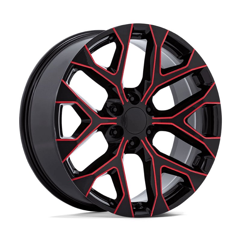 Performance Replicas | PR177 20x9.0 ET24 - GLOSS BLACK RED MILLED