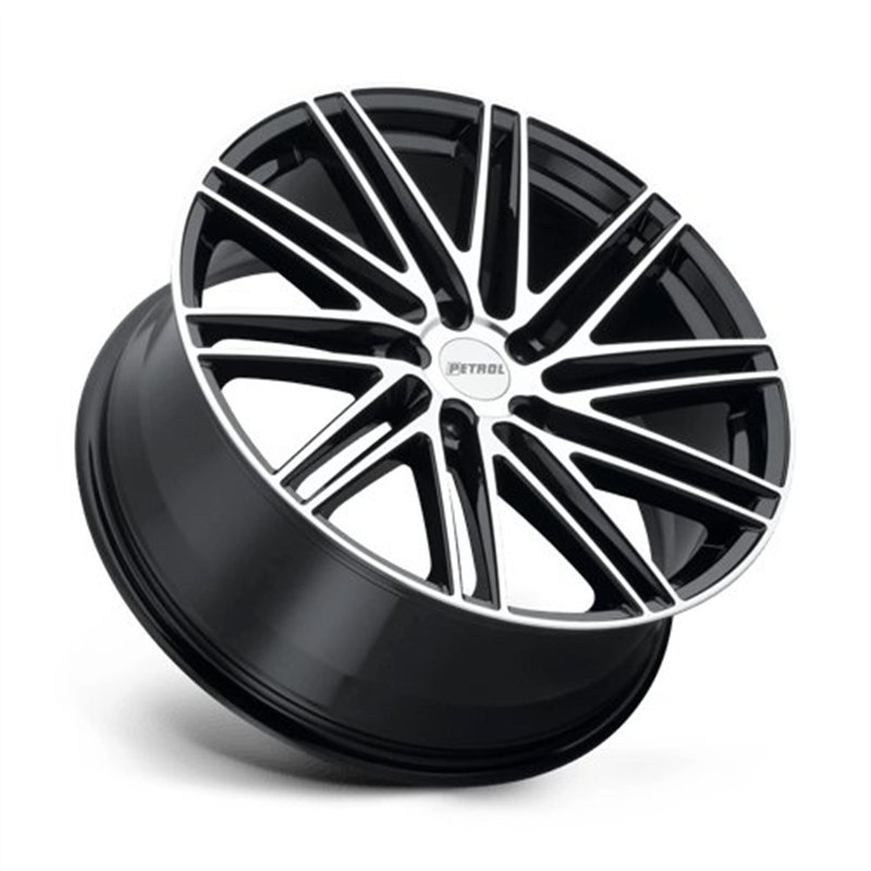 Petrol | P1C 17x8.0 ET40 - GLOSS BLACK W/ MACHINED FACE