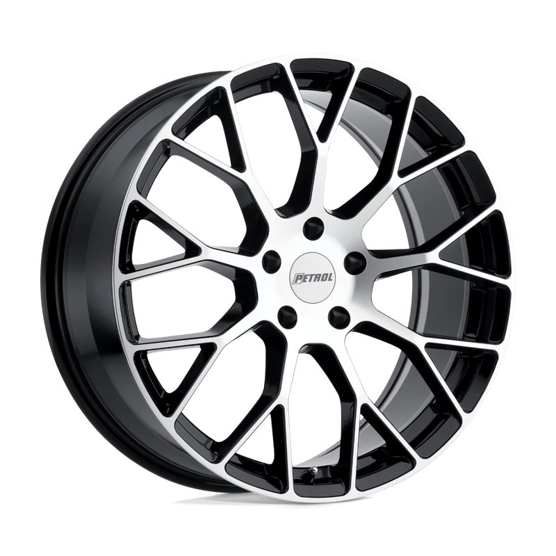 Petrol | P2B 17x8.0 ET40 - GLOSS BLACK W/ MACHINED FACE