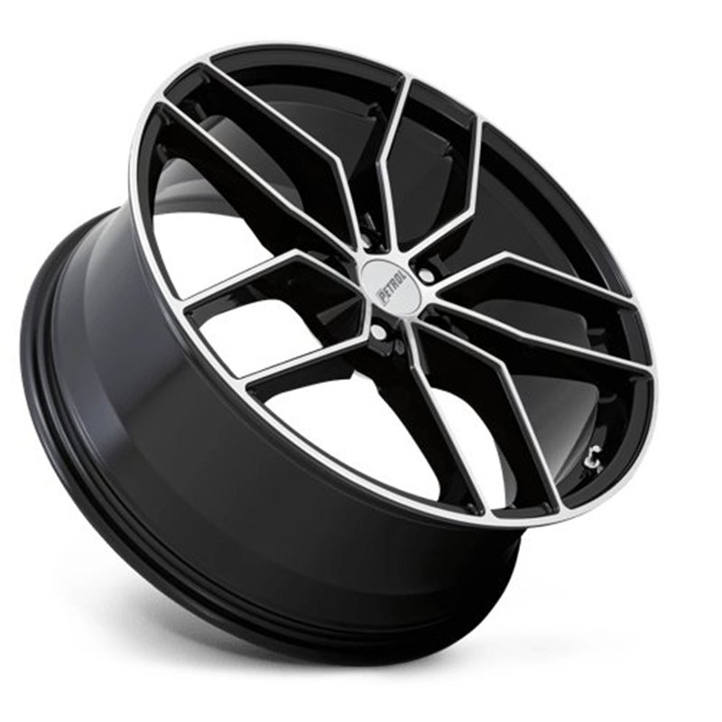 Petrol | P5C 17x8.0 ET40 - GLOSS BLACK W/ MACHINED FACE