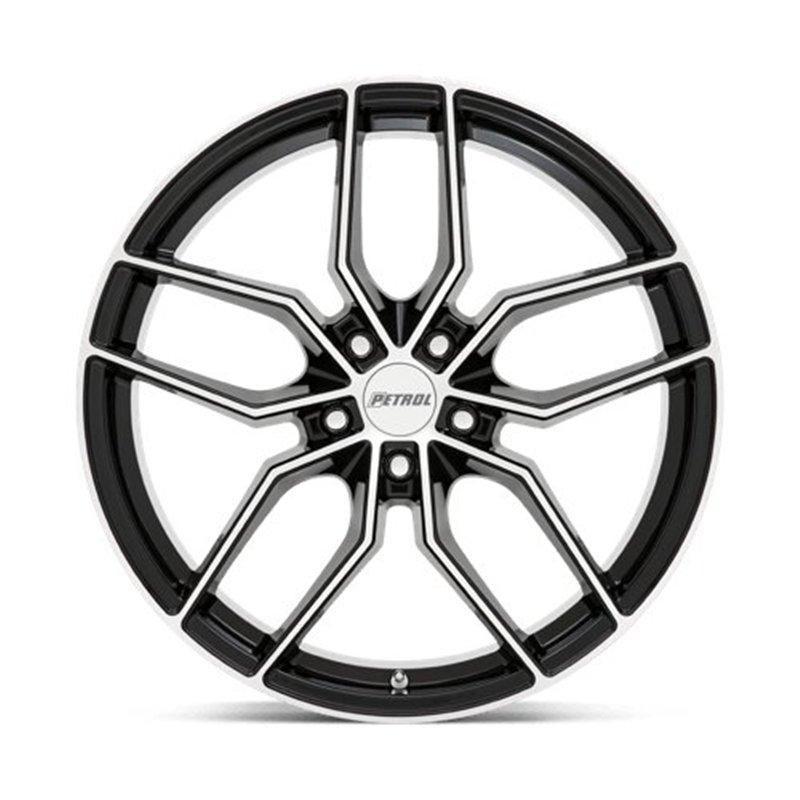 Petrol | P5C 17x8.0 ET40 - GLOSS BLACK W/ MACHINED FACE