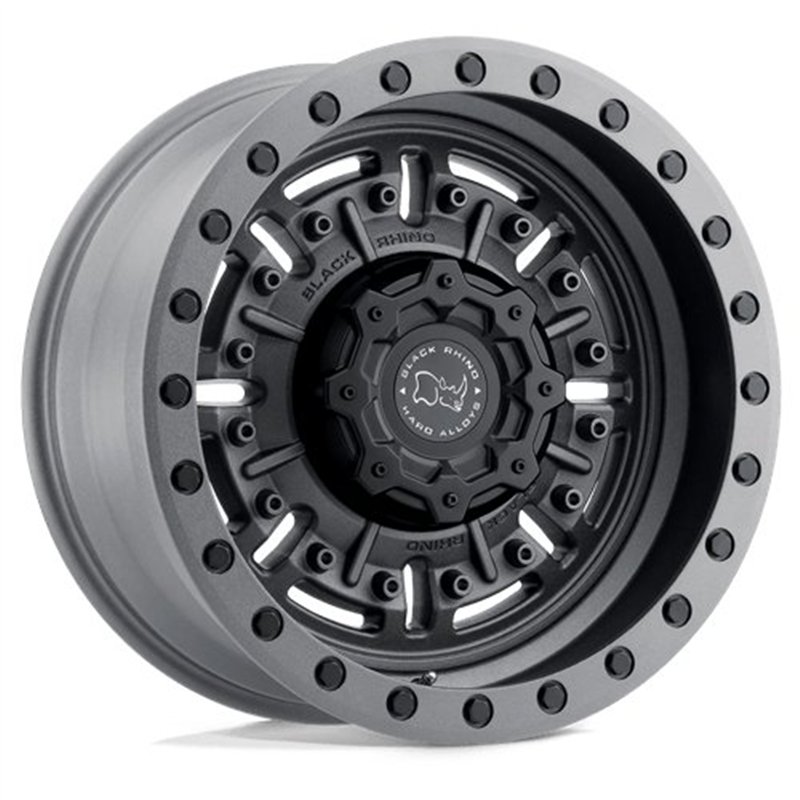 Black Rhino Hard Alloys | ABRAMS 17x8.5 ET-18 - TEXTURED MATTE GUNMETAL