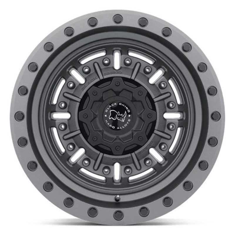 Black Rhino Hard Alloys | ABRAMS 17x8.5 ET-18 - TEXTURED MATTE GUNMETAL