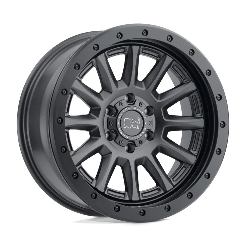 Black Rhino Hard Alloys | DUGGER 17x8.5 ET-18 - GUN BLACK W/ BLACK ROCK GUARD