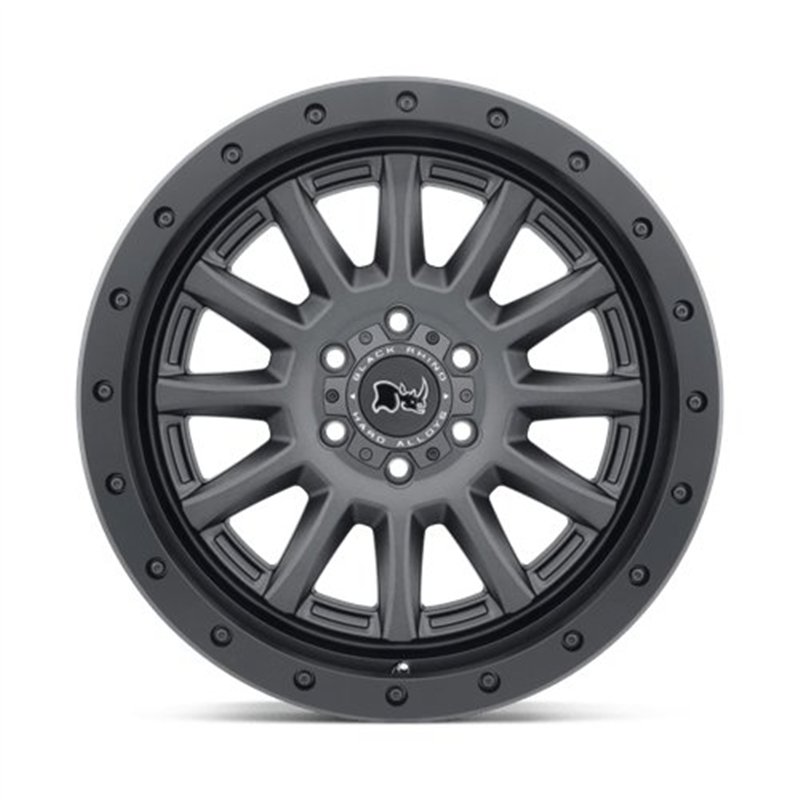 Black Rhino Hard Alloys | DUGGER 17x8.5 ET-18 - GUN BLACK W/ BLACK ROCK GUARD