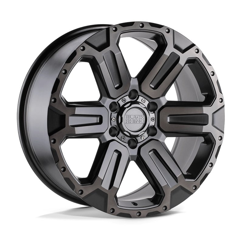Black Rhino Hard Alloys | WANAKA 17x8.5 ET12 - MATTE GUNMETAL W/ BRUSHED FACE & GUNMETAL TINT