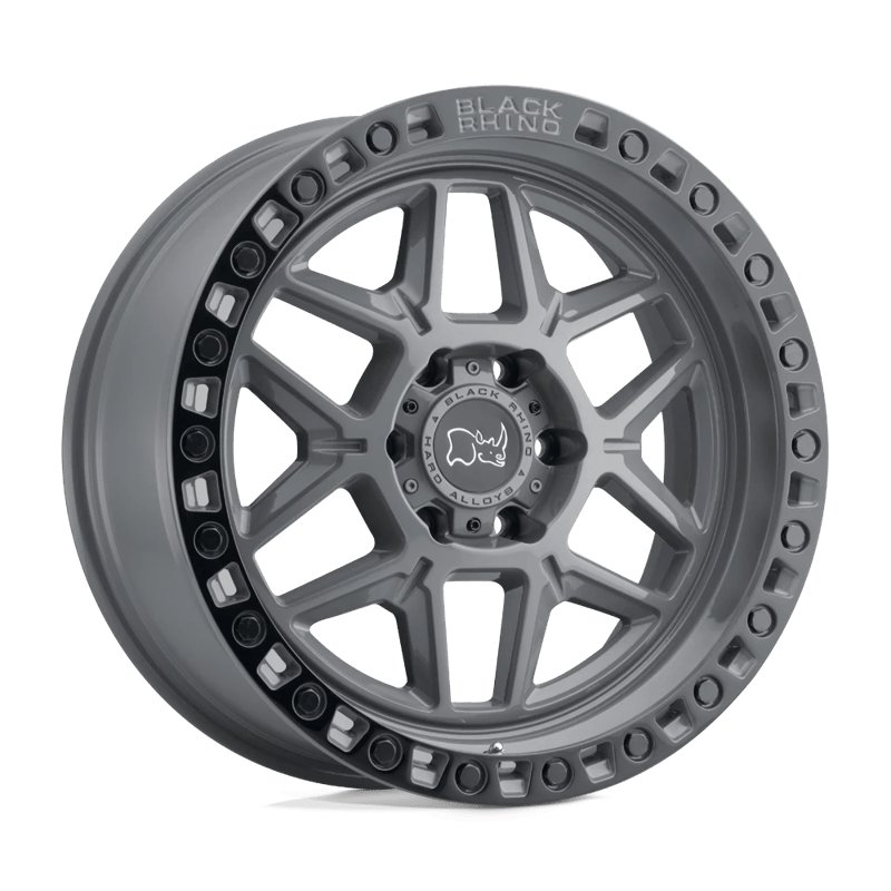 Black Rhino Hard Alloys | KELSO 17x9.0 ET0 - BATTLESHIP GRAY W/ BLACK RING