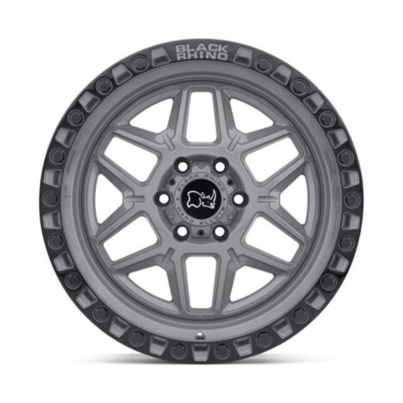 Black Rhino Hard Alloys | KELSO 17x9.0 ET0 - BATTLESHIP GRAY W/ BLACK RING