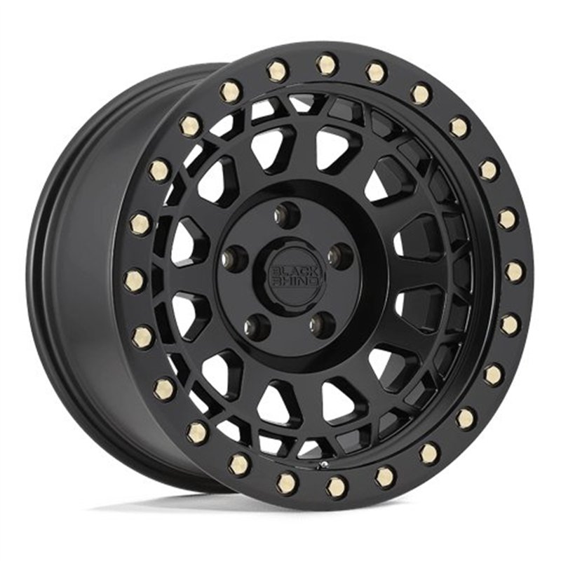 Black Rhino Hard Alloys | PRIMM 17x9.0 ET-12 - MATTE BLACK WITH BRASS BOLTS