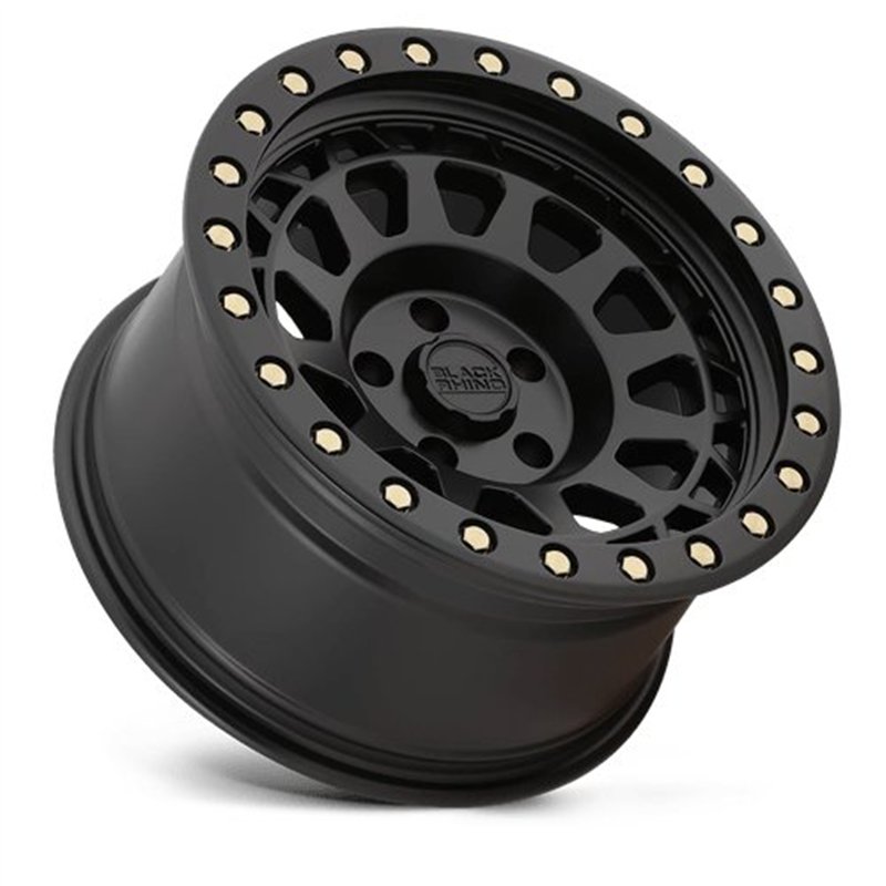 Black Rhino Hard Alloys | PRIMM 17x9.0 ET-12 - MATTE BLACK WITH BRASS BOLTS