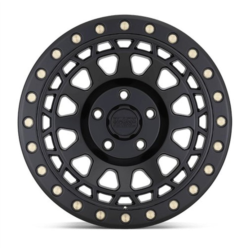 Black Rhino Hard Alloys | PRIMM 17x9.0 ET-12 - MATTE BLACK WITH BRASS BOLTS