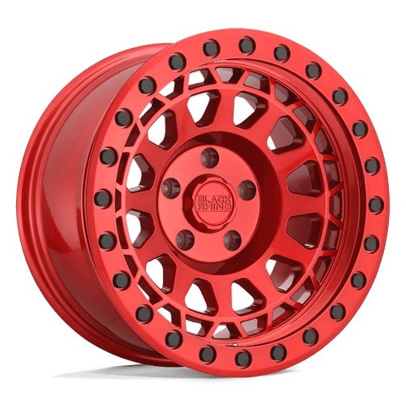 Black Rhino Hard Alloys | PRIMM 17x9.0 ET-12 - CANDY RED WITH BLACK BOLTS