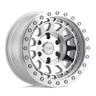 Black Rhino Hard Alloys | PRIMM 17x9.0 ET0 - SILVER WITH MIRROR FACE & MACHINED RING