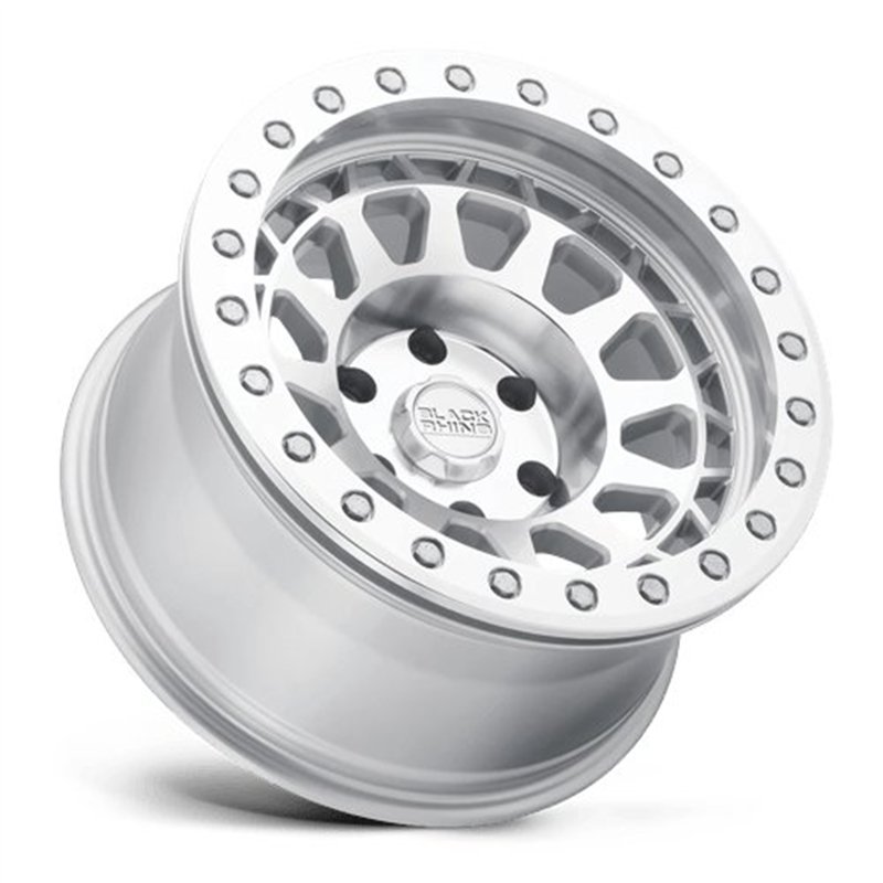 Black Rhino Hard Alloys | PRIMM 17x9.0 ET0 - SILVER WITH MIRROR FACE & MACHINED RING
