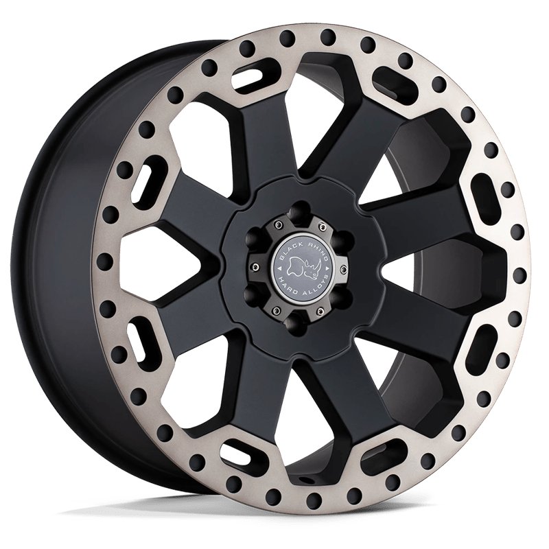 Black Rhino Hard Alloys | WARLORD 17x9.0 ET-12 - MATTE BLACK W/ MACHINED DARK TINT