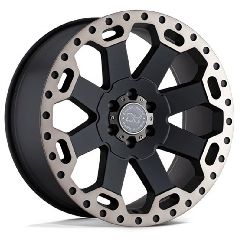 Black Rhino Hard Alloys | WARLORD 17x9.0 ET-12 - MATTE BLACK W/ MACHINED DARK TINT