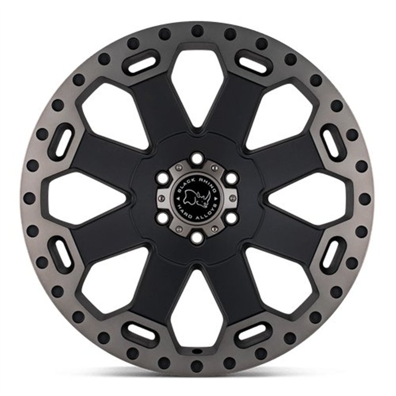 Black Rhino Hard Alloys | WARLORD 17x9.0 ET-12 - MATTE BLACK W/ MACHINED DARK TINT
