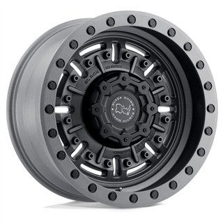 Black Rhino Hard Alloys | ABRAMS 17x9.5 ET-18 - TEXTURED MATTE GUNMETAL