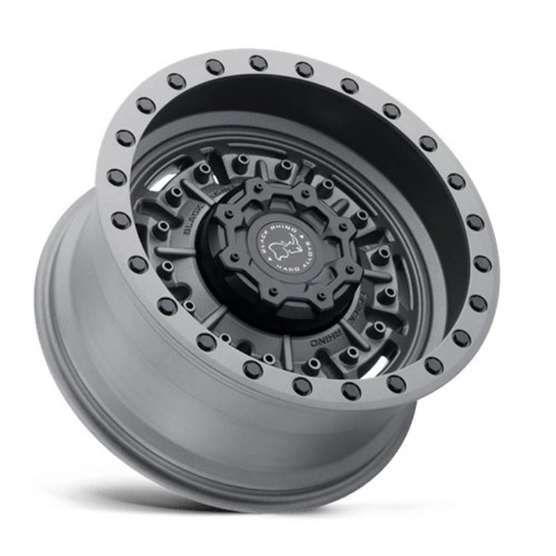 Black Rhino Hard Alloys | ABRAMS 17x9.5 ET-18 - TEXTURED MATTE GUNMETAL