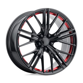 Performance Replicas | PR194 20x10.0 ET23 - GLOSS BLACK RED MACHINED