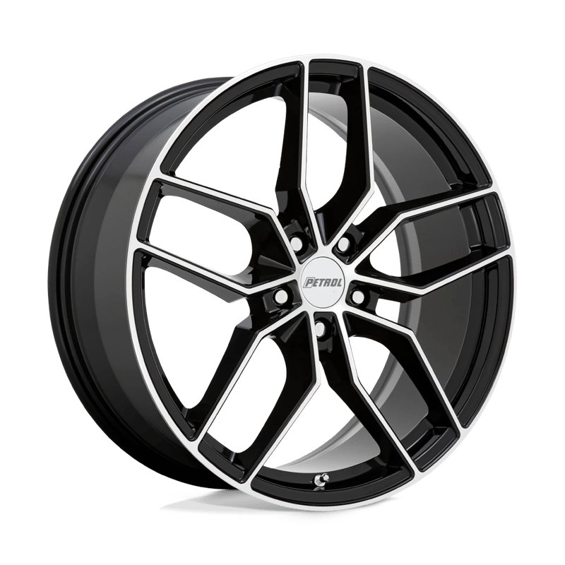 Petrol | P5C 19x8.0 ET40 - GLOSS BLACK W/ MACHINED FACE