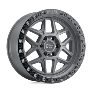 Black Rhino Hard Alloys | KELSO 20x9.0 ET12 - BATTLESHIP GRAY W/ BLACK RING