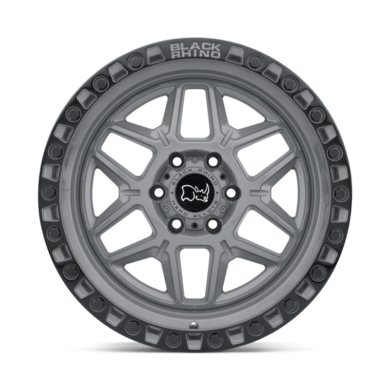 Black Rhino Hard Alloys | KELSO 20x9.0 ET12 - BATTLESHIP GRAY W/ BLACK RING