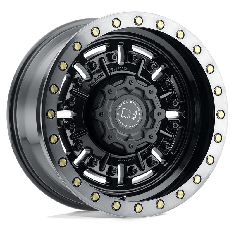 Black Rhino Hard Alloys | ABRAMS 20x9.5 ET-18 - GLOSS GUN BLACK W/ MACHINED DARK TINT