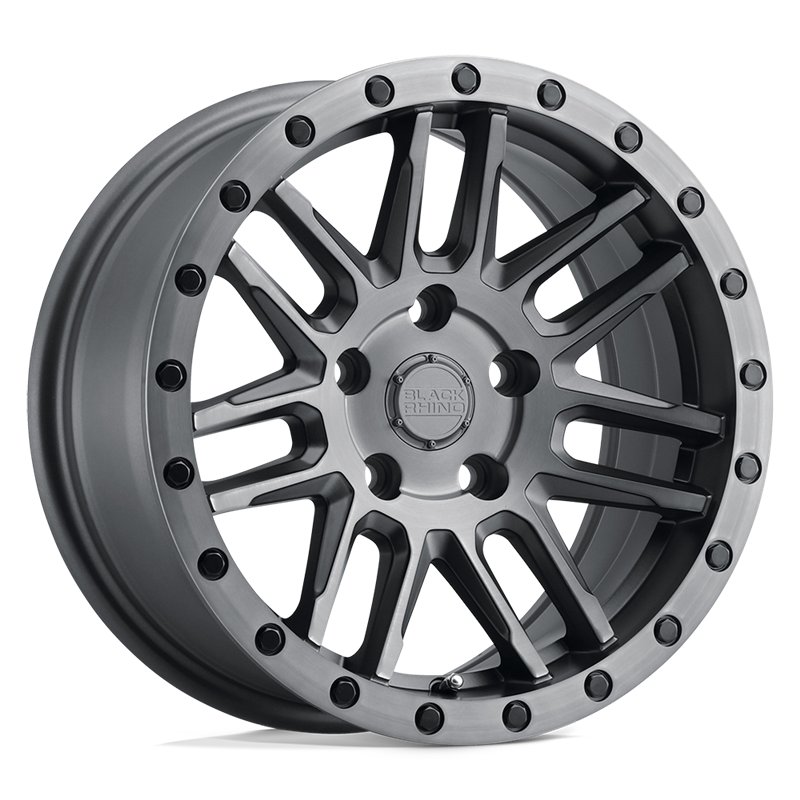Black Rhino Hard Alloys | ARCHES 20x9.5 ET-18 - MATTE BRUSHED GUNMETAL W/ BLACK BOLTS