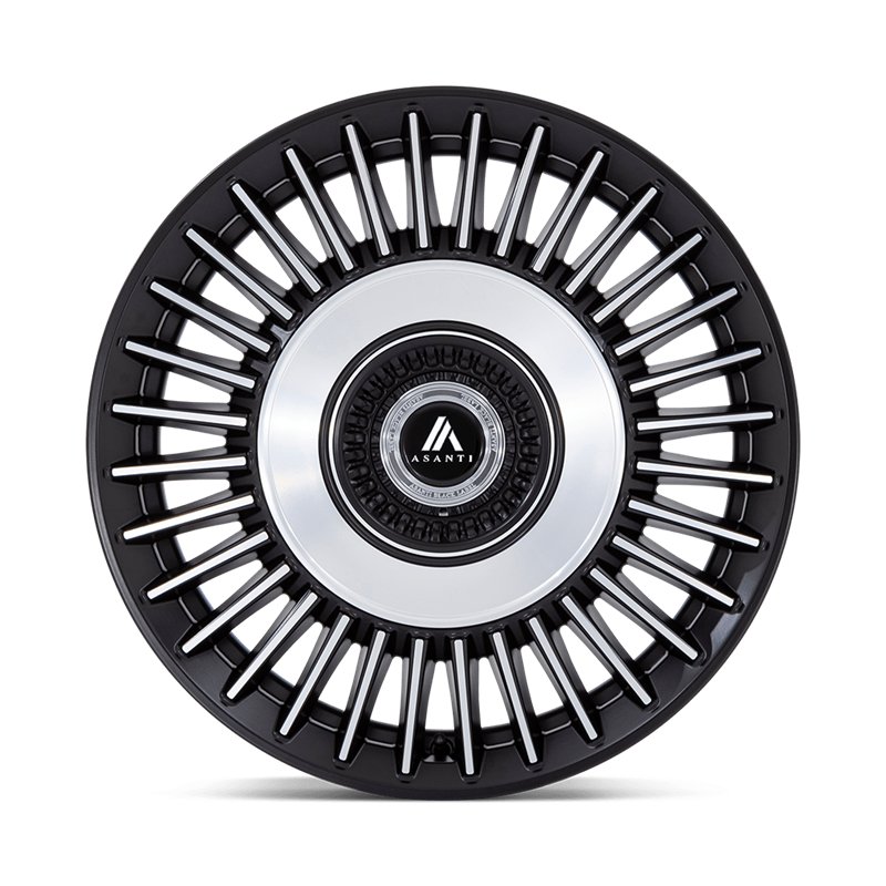 Asanti Black | AB040 TIARA 22x9.0 ET15 - SATIN BLACK BRIGHT MACH FACE