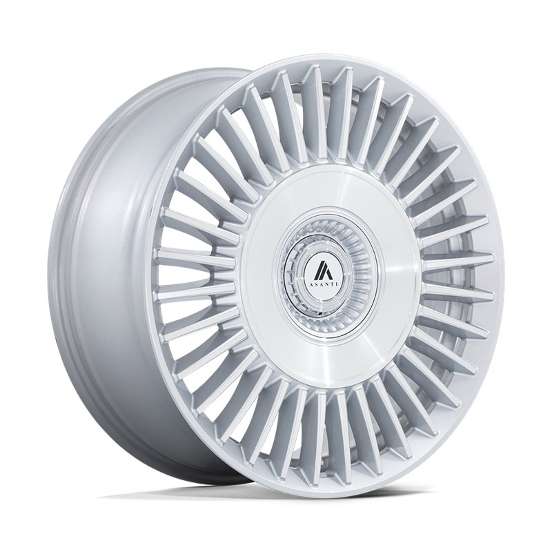 Asanti Black | AB040 TIARA 20x9.0 ET15 - GLOSS SILVER BRIGHT MACH FACE