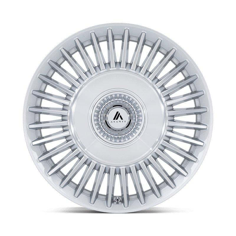 Asanti Black | AB040 TIARA 20x9.0 ET15 - GLOSS SILVER BRIGHT MACH FACE