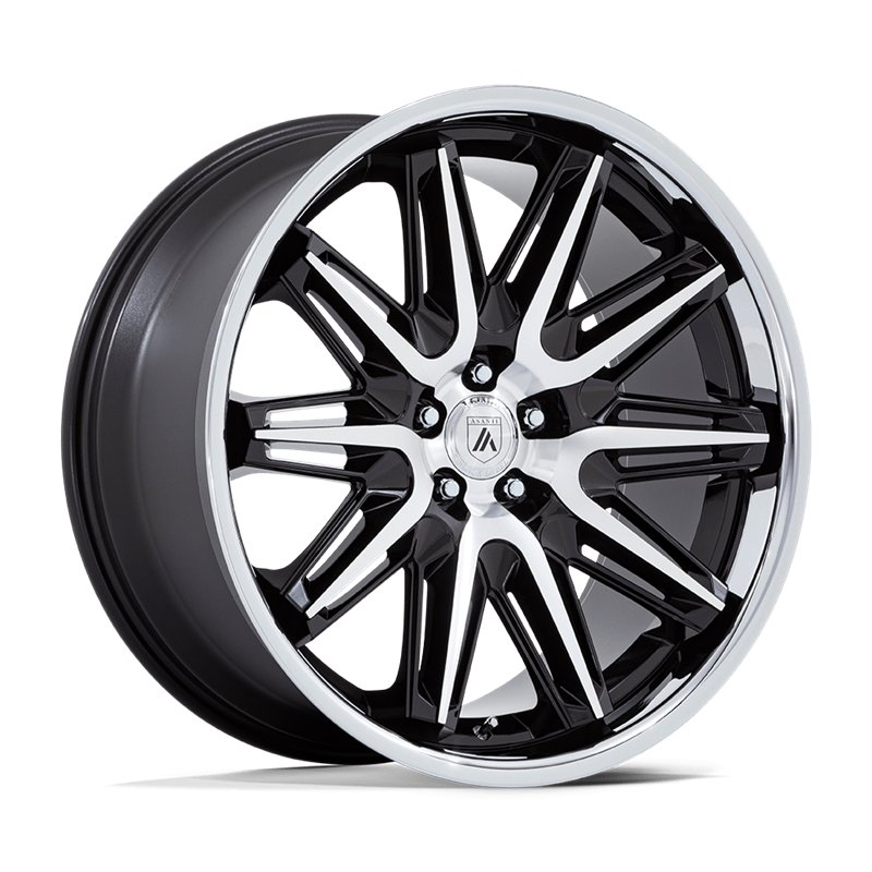 Asanti Black | AB047 IMPERATOR 20x9.0 ET27 - GLOSS BLACK MACHINED W/ SS LIP