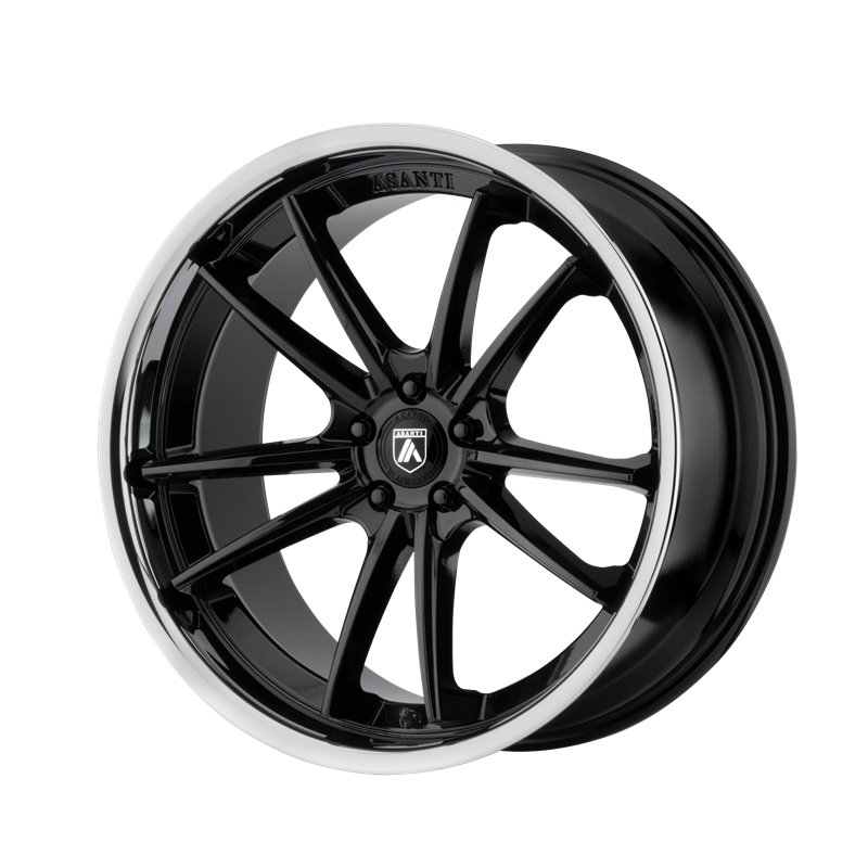 Asanti Black | ABL-23 SIGMA 22x10.5 ET35 - GLOSS BLACK W/ CHROME LIP
